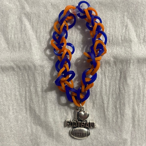 shannons creations Accessories - Denver broncos inspired rainbow loom bracelet